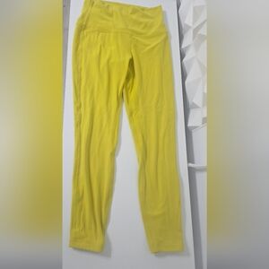 Womens Lululemon Athletica Yellow Leggings